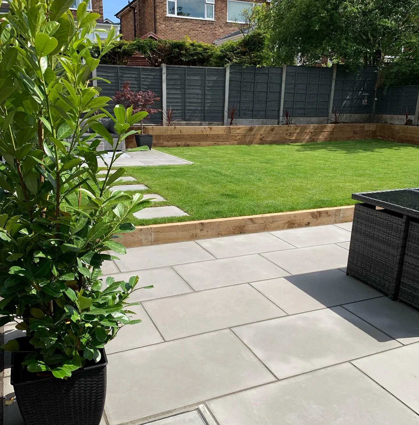Kandla Grey Indian Sandstone Paving Slabs  - Sawn & Honed - 1200x600 - 20mm